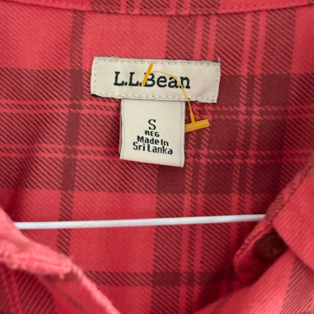 L.L. Bean Men's Casual Red Checkered Shirt